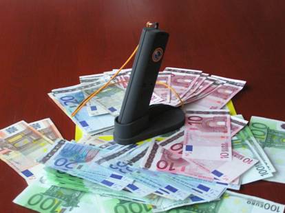 horozható kézi euró bankjegyvizsgáló